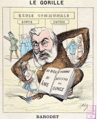 Caricature of Desire Barodet by J. Blass